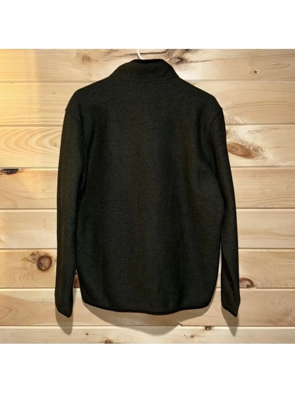 Eddie Bauer Green Fleece Sweater Mens Size Small